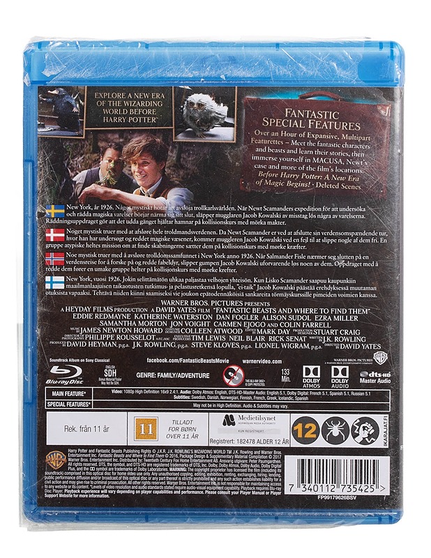 Fantastic beasts and where to find them - Blu-ray - Blu-ray-levyt - 10105509270 - 1