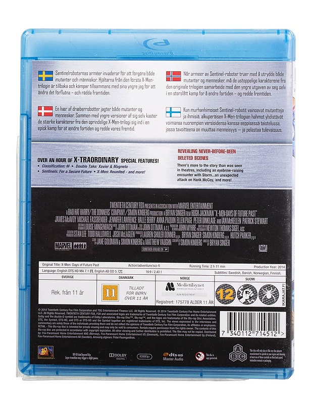 X-Men: Days Of Future Past - Blu-Ray - Blu-ray-levyt - 10105509276 - 1