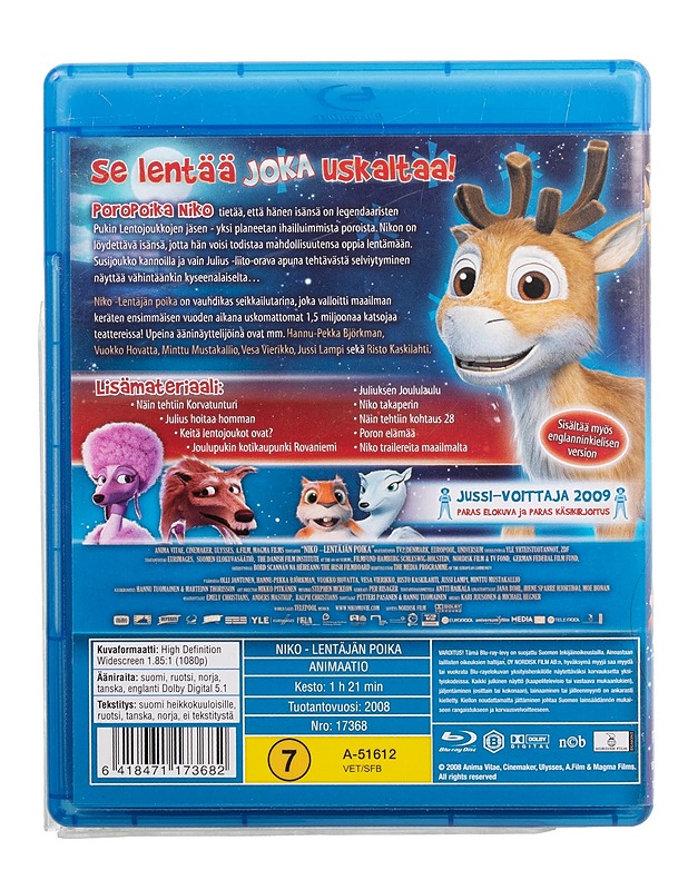 Niko - Lentäjän poika - Blu-ray - Blu-ray-levyt - 10105509273 - 1