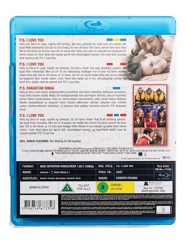 P.S. I LOVE YOU - Blu-ray - Blu-ray-levyt - 10105509278 - 1