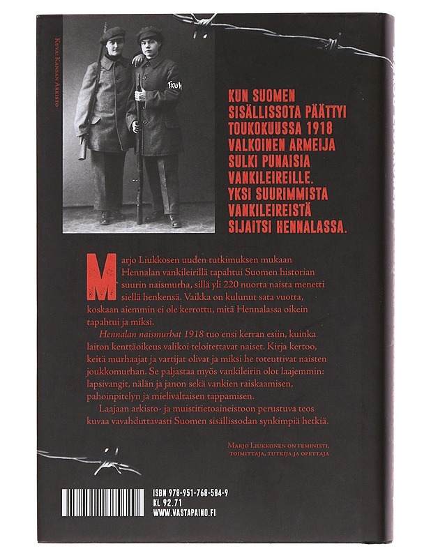 Hennalan naismurhat 1918 - Ahlsten, Marjo - Historiakirjat - 10105509337 - 1