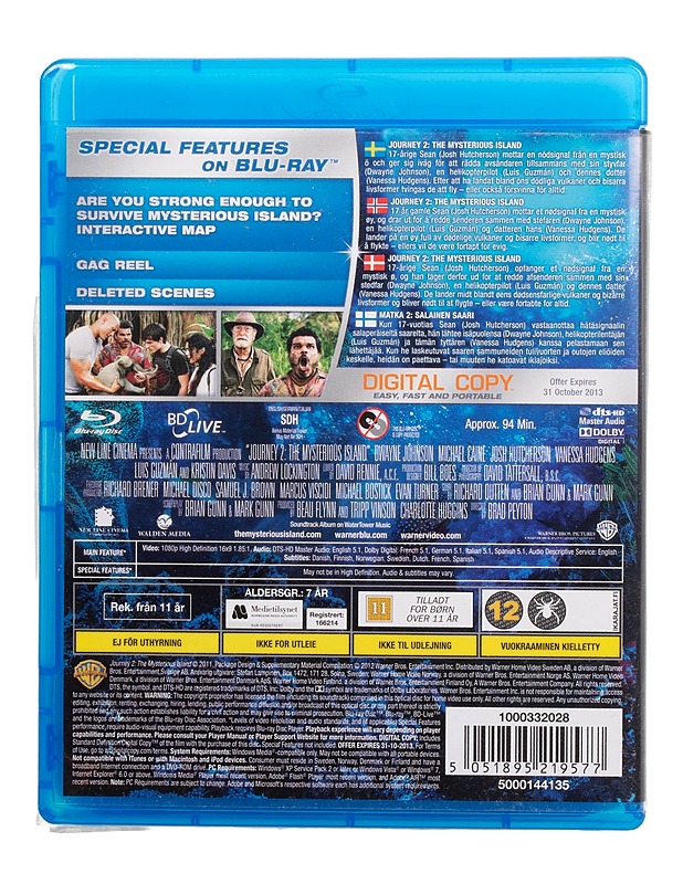 Journey 2: The Mysterious Island - Blu-ray - Blu-ray-levyt - 10105509367 - 1