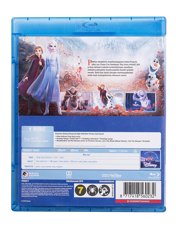 Frozen II - Blu-Ray - Blu-ray-levyt - 10105509386 - 1
