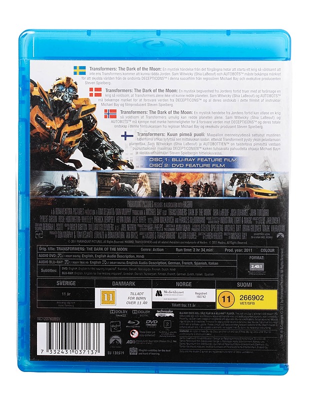 Transformers: The Dark of the Moon - Blu-ray - DVD-elokuvat - 10105509390 - 1