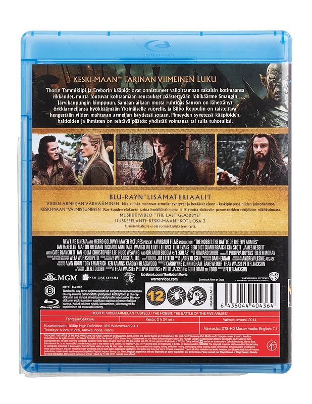 Hobitti: Viiden armeijan taistelu - Blu-ray - Blu-ray-levyt - 10105509418 - 1