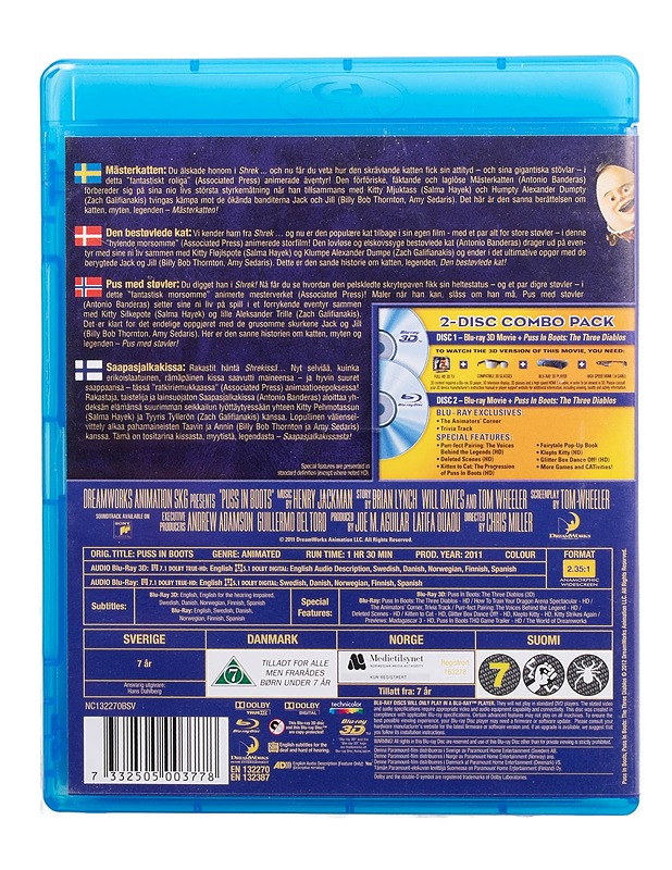 Saapasjalkakissa - Blu-ray - Blu-ray-levyt - 10105509475 - 1