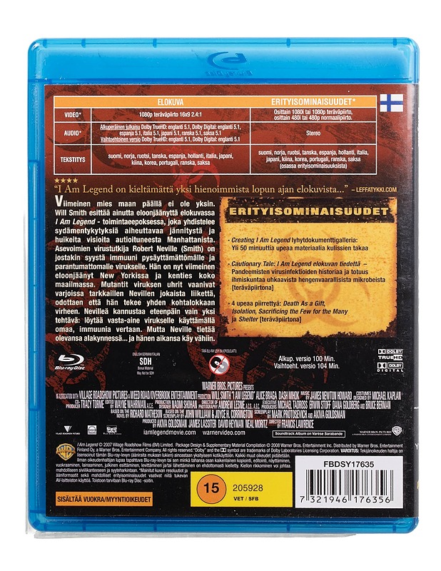 I Am Legend - Blu-ray - Blu-ray-levyt - 10105509477 - 1
