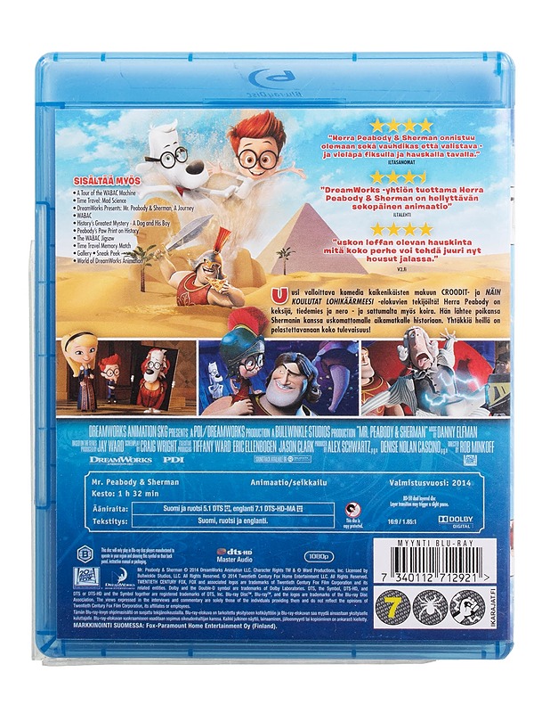 Mr. Peabody & Sherman - Blu-ray - Blu-ray-levyt - 10105509495 - 1