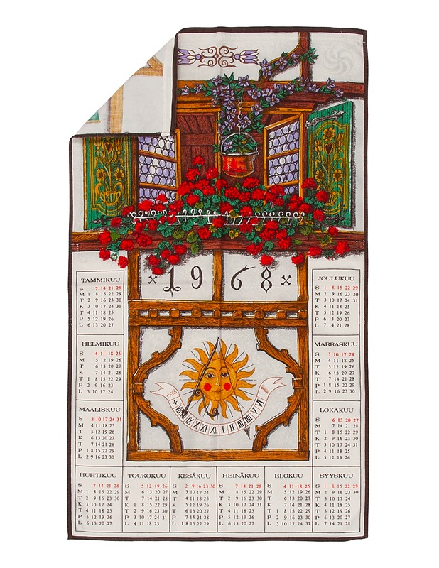 Retro kalenteripyyhe - 39x66 cm - Pyyhkeet - 10105509499 - 0