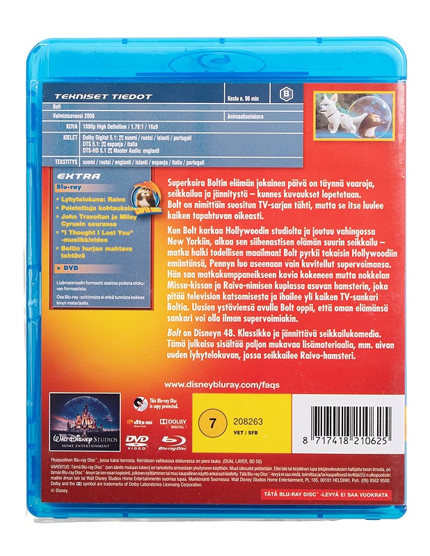 Bolt - Blu-ray + DVD - DVD-elokuvat - 10105509509 - 1