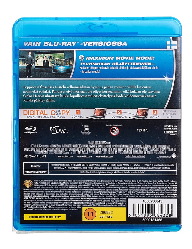 Harry Potter ja kuoleman varjelukset osa 2 - Blu-ray + DVD - DVD-elokuvat - 10105509514 - 1
