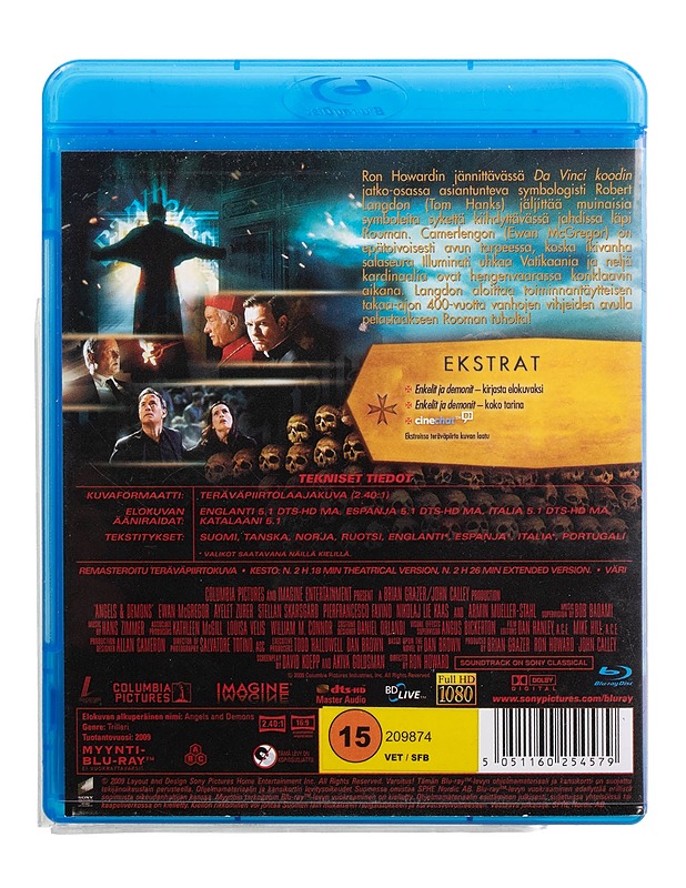 Angels and Demons - Blu-ray - Blu-ray-levyt - 10105509521 - 1
