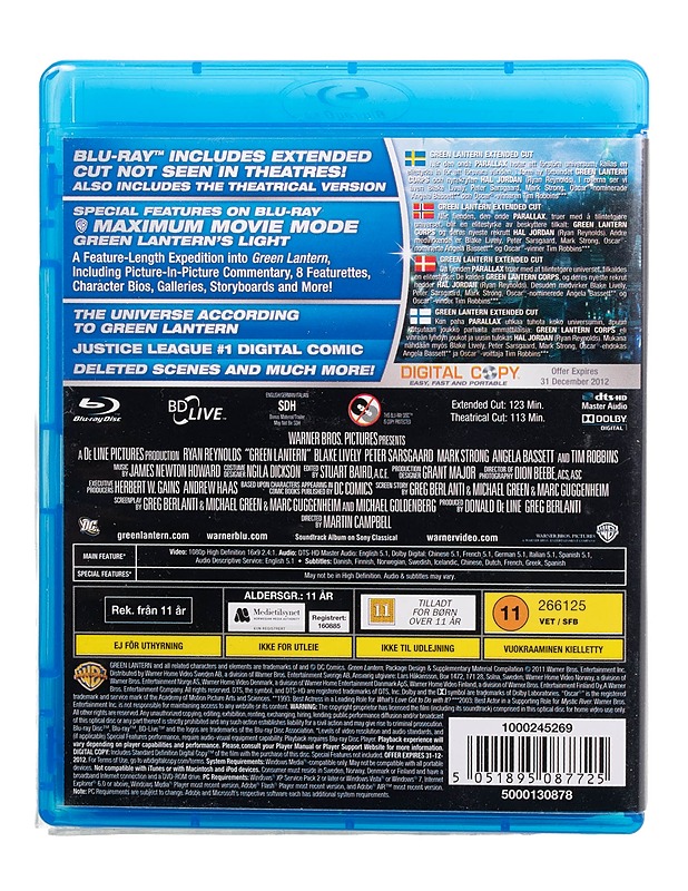 Green Lantern - Blu-ray - Blu-ray-levyt - 10105509526 - 1