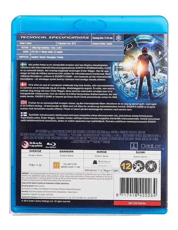 Ender's Game - Blu-ray - Blu-ray-levyt - 10105509531 - 1