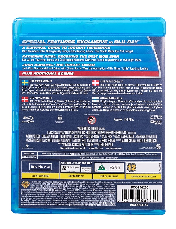 Life As We Know It - Blu-Ray - Blu-ray-levyt - 10105509552 - 1