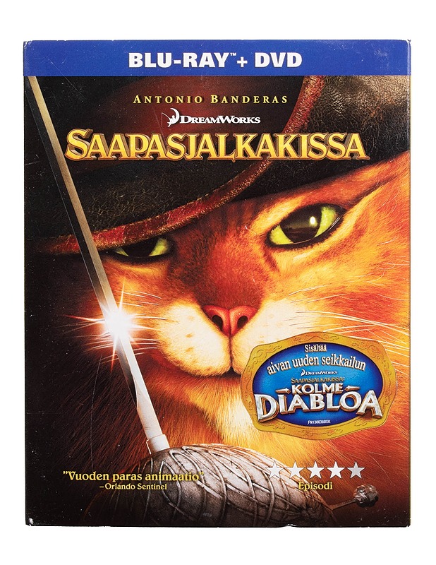 Saapasjalkakissa - Blu-ray + DVD - DVD-elokuvat - 10105509587 - 0