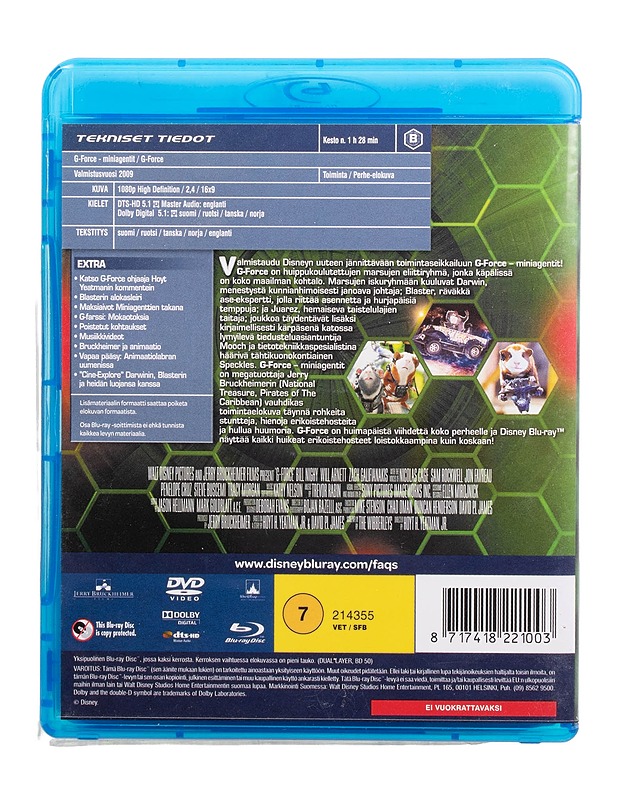G-Force - miniagentit - Blu-ray - Blu-ray-levyt - 10105509594 - 1