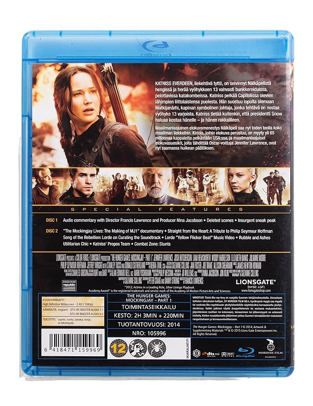 Nälkäpeli: Matkijanärhi Osa 1 - Blu-Ray - Blu-ray-levyt - 10105509637 - 1