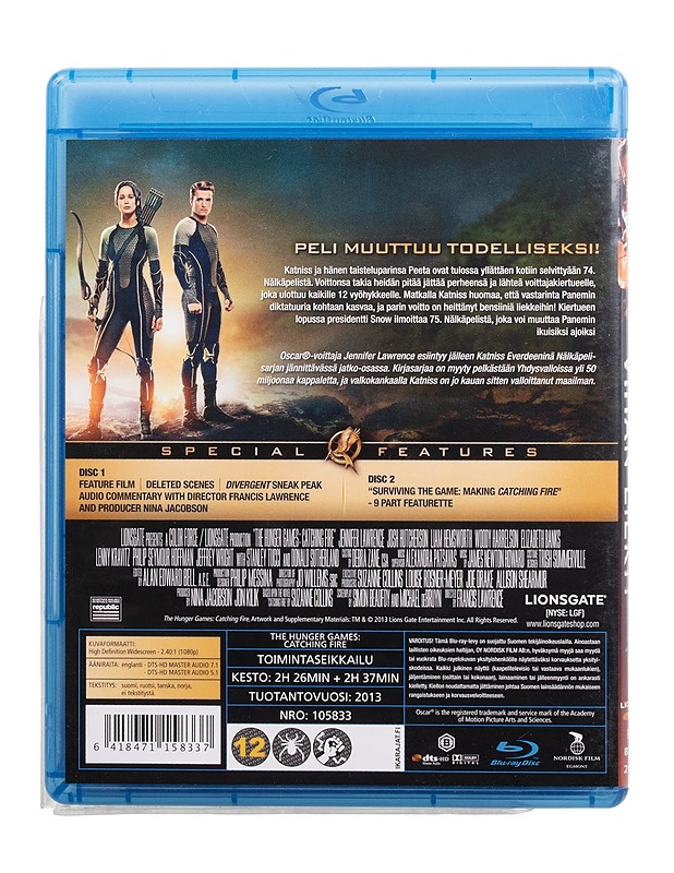 Nälkäpeli: vihan liekit - Blu-Ray - Blu-ray-levyt - 10105509640 - 1