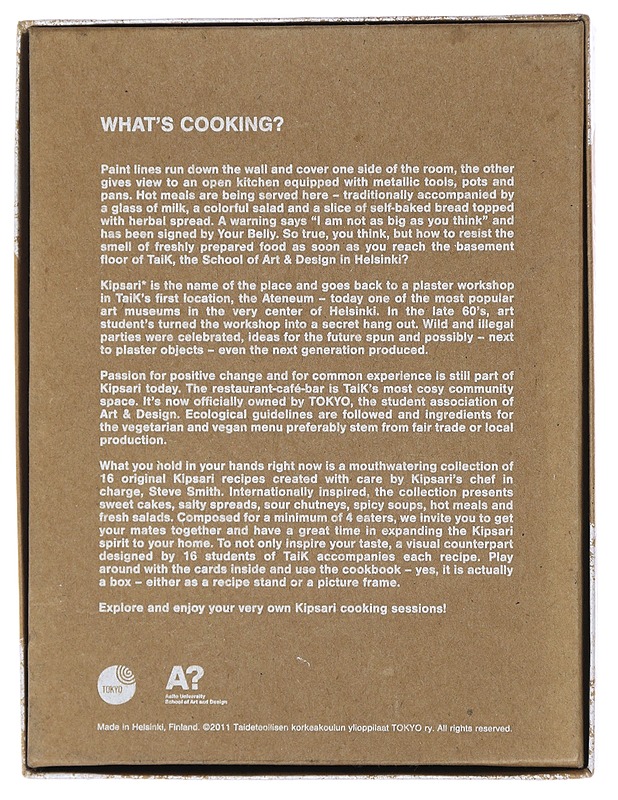 Kipsari: the vegetarian art & design cookbook - Weber, Barbara - Taide- ja kulttuurikirjat - 10105509672 - 1