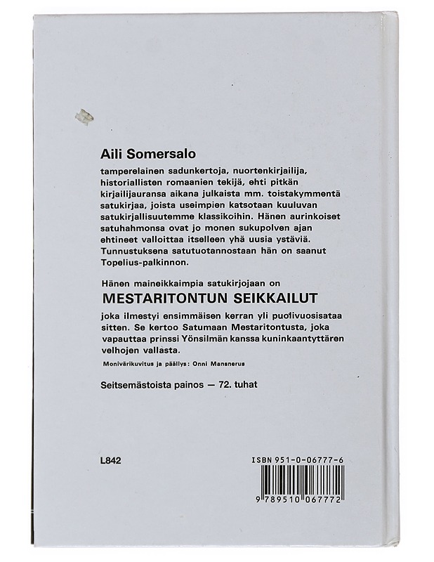 Mestaritontun seikkailut - Somersalo, Aili - Lastenkirjat - 10105509877 - 1