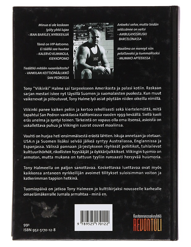 Tuomiopäivä - Tony Halme - Elämäkerrat ja muistelmat - 10105509910 - 1