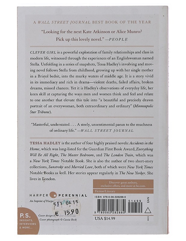 Clever Girl - Tessa Hadley - Romaanit ja novellit - 10105509980 - 1
