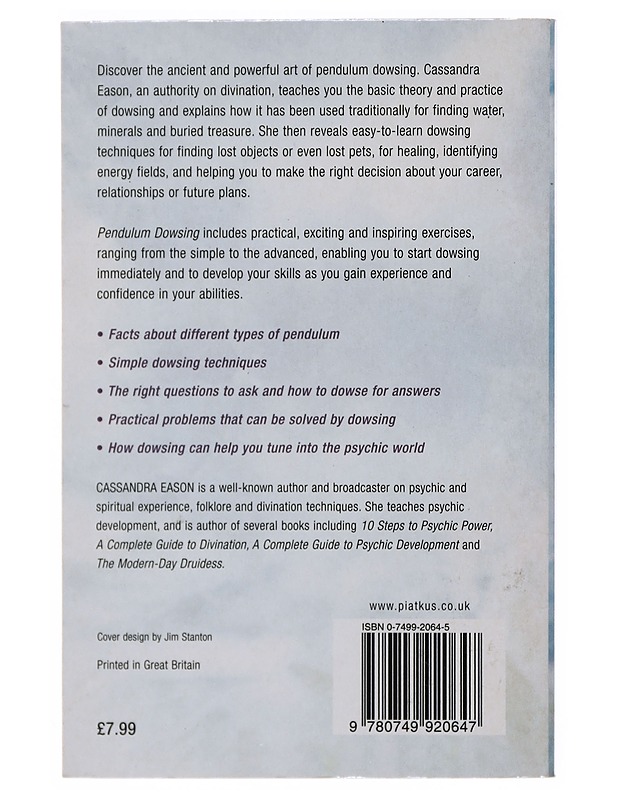 Pendulum Dowsing - Cassandra Eason - Hyvinvointikirjat - 10105510001 - 1
