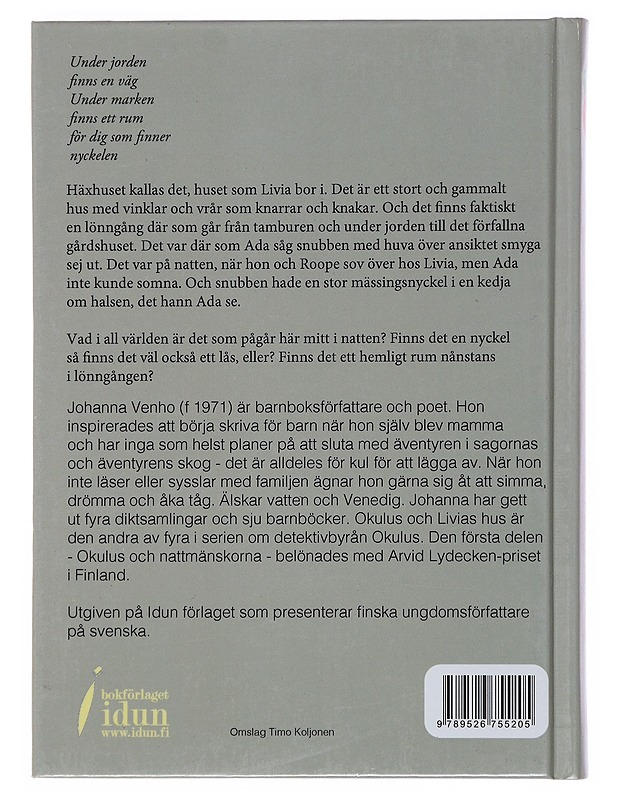 Okulus och Livias hus - Venho, Johanna - Romaanit ja novellit - 10105510043 - 1