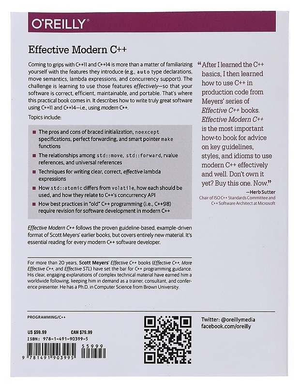 Effective modern C++  - Scott Meyers - Tietokirjat ja oppaat - 10105510112 - 1