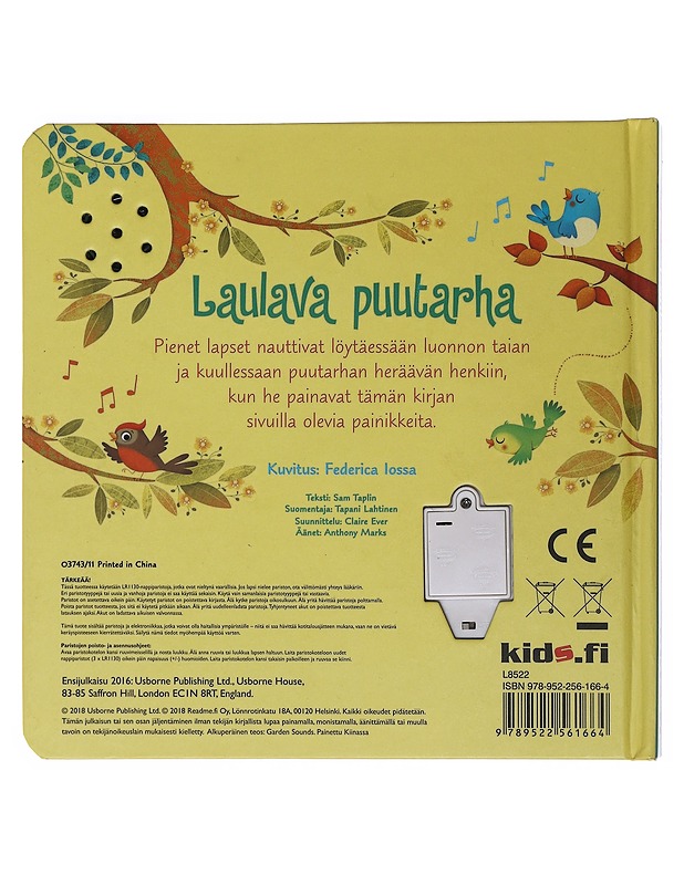 Laulava puutarha - Taplin, Sam - Lastenkirjat - 10105510140 - 1