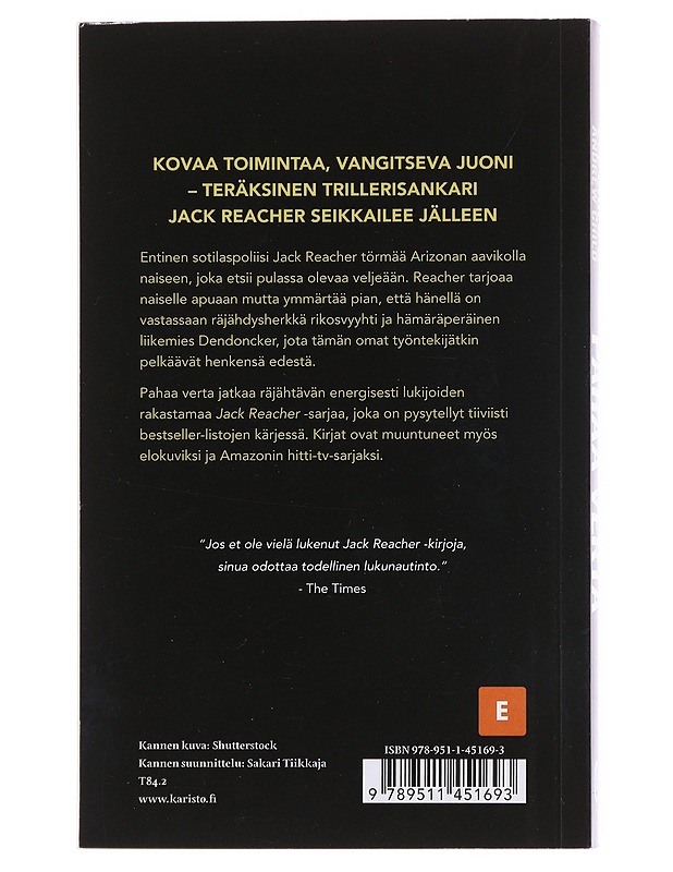 Pahaa verta - Child, Lee - Jännitys ja dekkarit - 10105510250 - 1