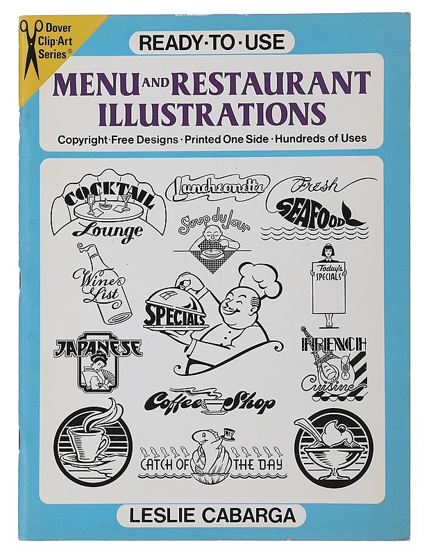 Ready-to-use menu and restaurant illustrations - Cabarga, Leslie - Taide- ja kulttuurikirjat - 10105510300 - 0