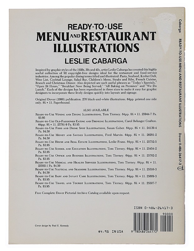 Ready-to-use menu and restaurant illustrations - Cabarga, Leslie - Taide- ja kulttuurikirjat - 10105510300 - 1