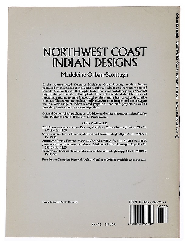 Northwest Coast Indian Designs - Madeleine Orban-Szontagh - Taide- ja kulttuurikirjat - 10105510325 - 1