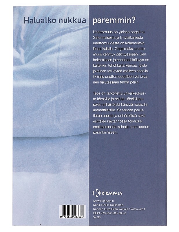 Hyvää yötä : apua univaikeuksiin - Kajaste, Soili - Tietokirjat ja oppaat - 10105510467 - 1