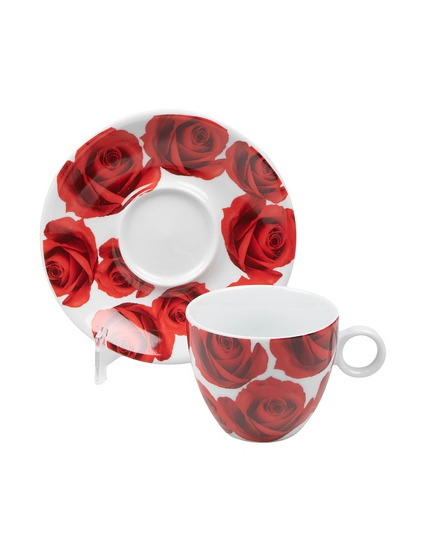 FINECASA Rose kahvikuppi ja tassi - Mukit ja kahvikupit - 10105510468 - 0