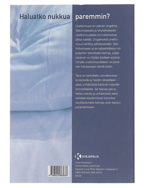 Hyvää yötä : apua univaikeuksiin - Kajaste, Soili - Tietokirjat ja oppaat - 10105510482 - 1