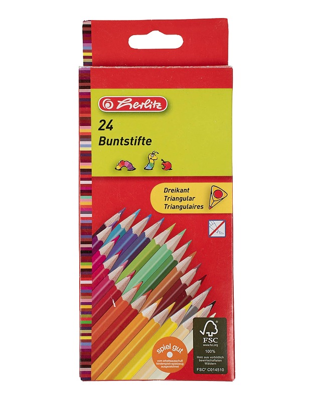 BERLITZ puuvärikynät, 24 kpl - Askartelu - 10105510637 - 0