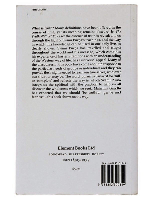The truth will set you free - Svami Purna - Tietokirjat ja oppaat - 10105510661 - 1