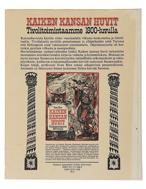 Kaiken kansan huvit : tivolitoimintaamme 1800-luvulla - Sven Hirn - Historiakirjat - 10105510721 - 1