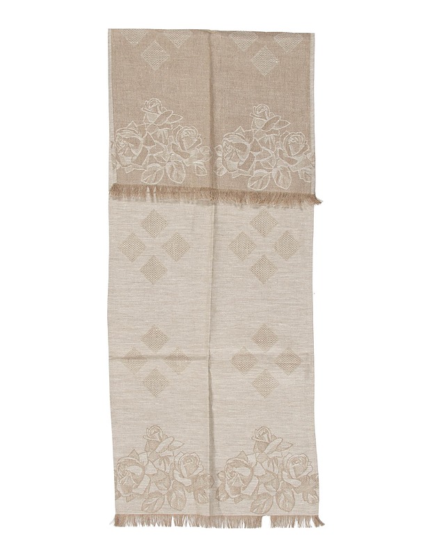 Ruusukuvioinen kaitaliina, 47x145 cm - Pöytäliinat - 10105510767 - 0