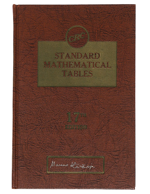 Crc Standard Mathematical Tables 17TH Edition - Tietokirjat - 10105510776 - 0