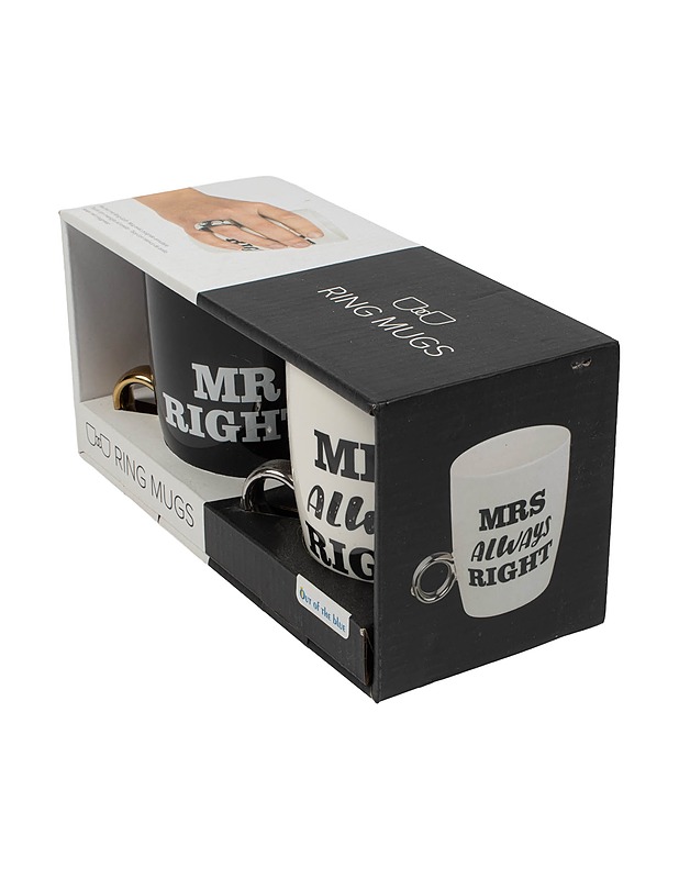 OUT OF THE BLUE sormusmukit, 2 kpl - Mukit ja kahvikupit - 10105510864 - 2