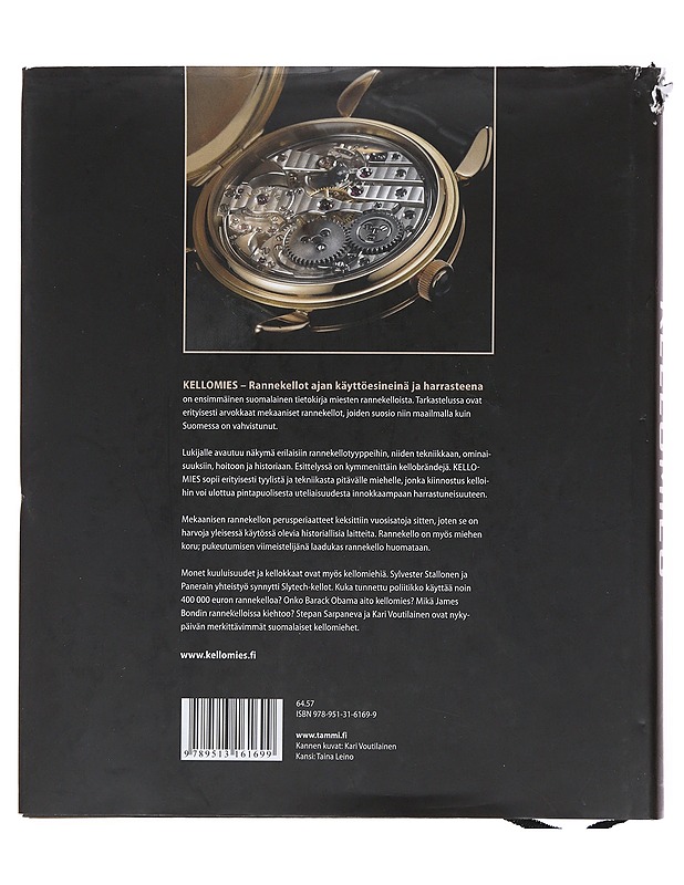 Kellomies : rannekellot ajan käyttöesineinä ja harrasteena - Joona Vuorenpää - Harrastekirjat - 10105510965 - 1
