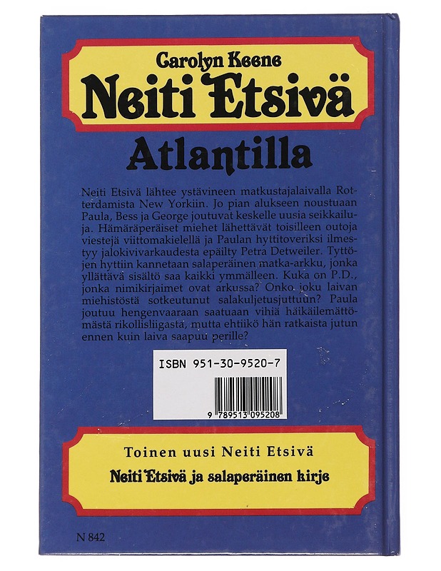 Neiti Etsivä Atlantilla - Keene, Carolyn - Nuorten kirjat - 10105511004 - 1