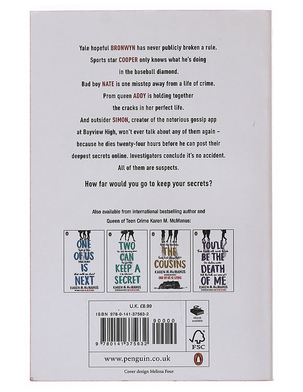 One of us is lying - Karen M. McManus - Jännitys ja dekkarit - 10105511028 - 1