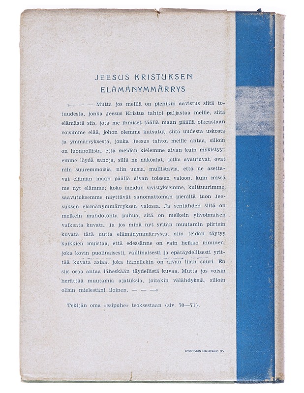 Jeesus Kristuksen elämänymmärrys - Pekka Ervasti - Harrastekirjat - 10105511080 - 1