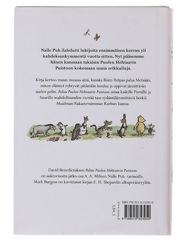 Paluu Puolen hehtaarin puistoon - Benedictus, David - Lastenkirjat - 10105511147 - 1