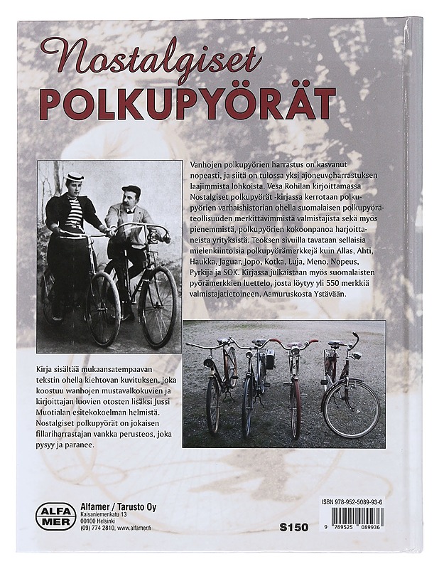 Nostalgiset polkupyörät - Vesa Rohila - Historiakirjat - 10105511180 - 1